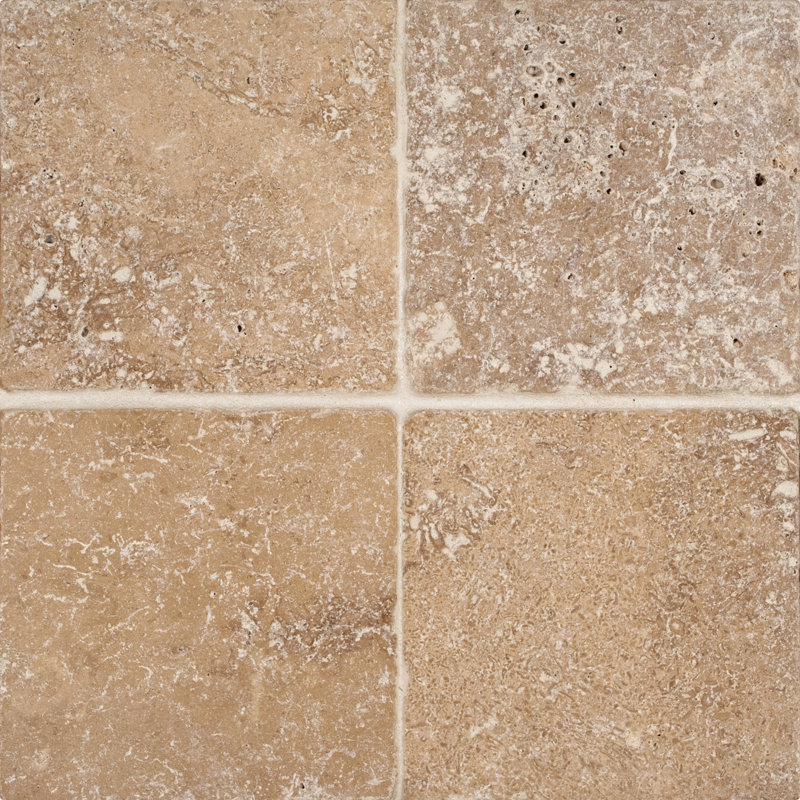MSI 6" x 6'' Travertine Field Tile in Tumbled Brown & Reviews Wayfair